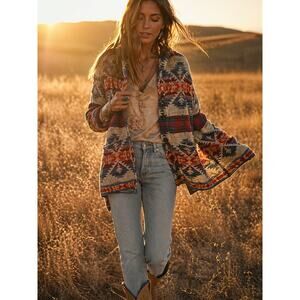 Denim & Supply Ralph Lauren Knit Aztec Southwestern Cardigan Sweater XS Western
